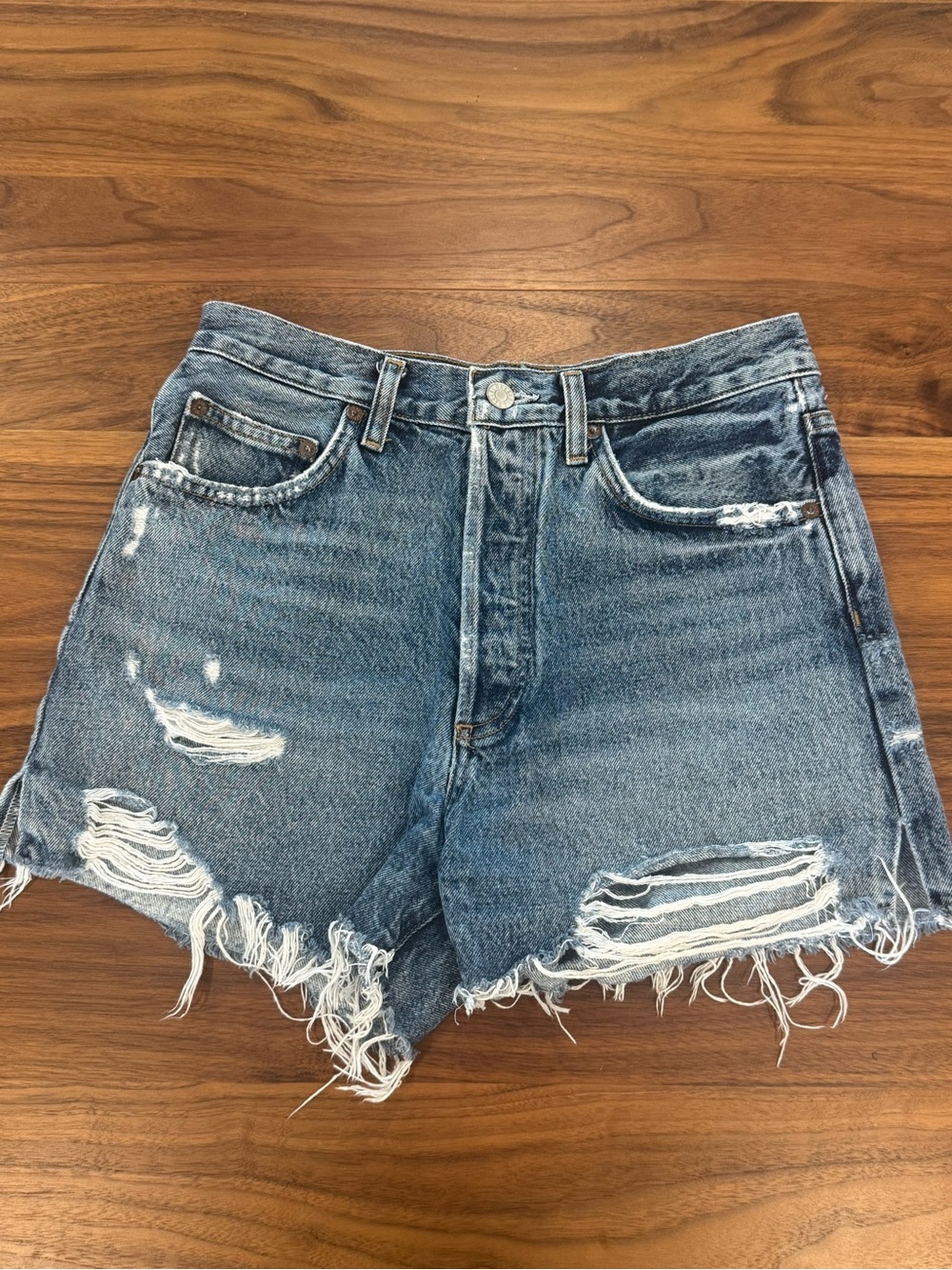 AGOLDE Dee High Rise Denim Shorts — Size 27 - Picture 4 of 8